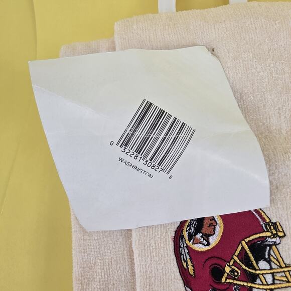 Washington Redskins Embroidered Bath Set 24X44 Towel 12X12 Washcloth 100% Cotton - Picture 9 of 12